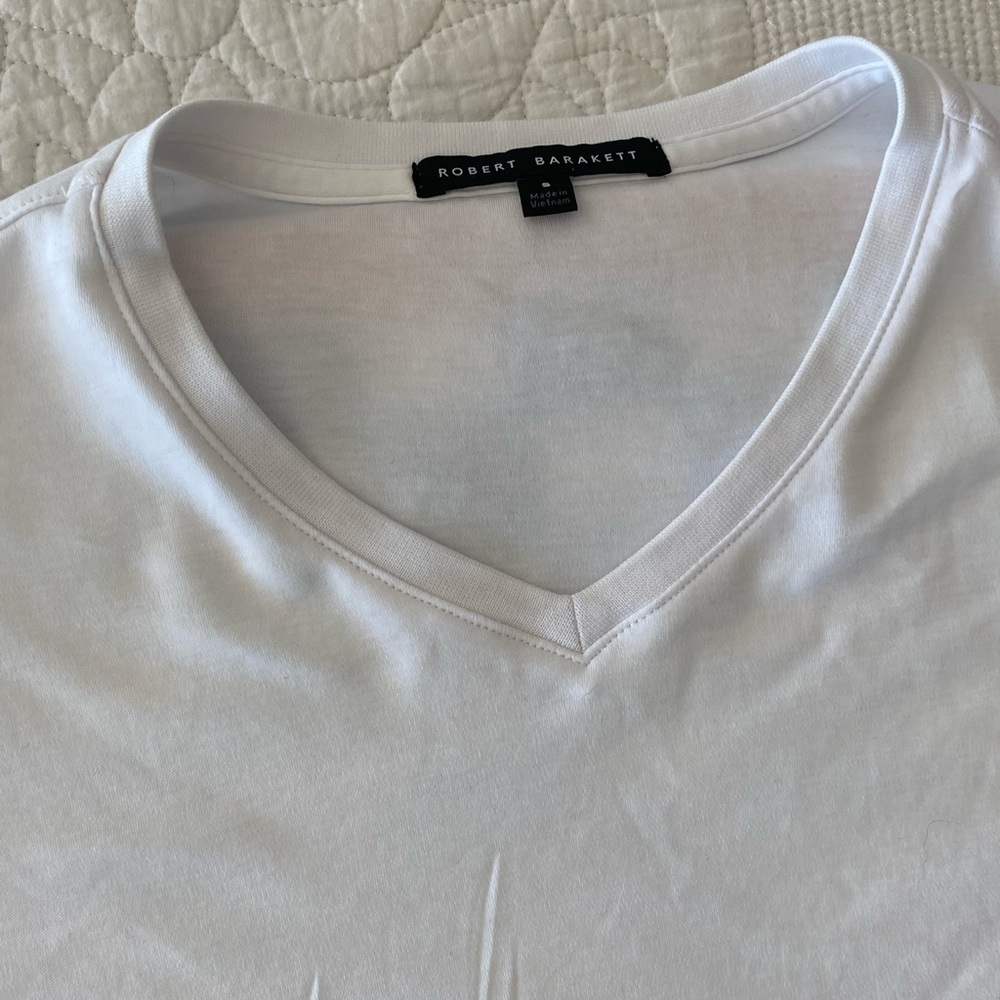 Robert Barakett Crisp White V-Neck Tee
